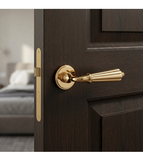 Puxador de porta dourado polido LIMONA design