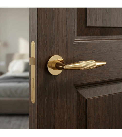 Puxador de porta ouro polido IDESA design