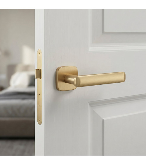 Puxador de porta dourado acetinado FORMA puxador design