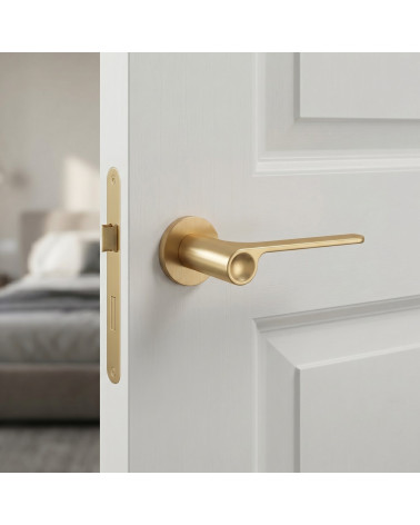 Puxador de porta cor ouro acetinado PLANO
