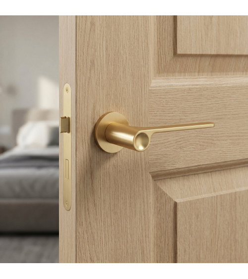 Puxador de porta dourado acetinado PLANO puxador design