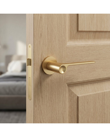 Puxador de porta cor ouro acetinado PLANO