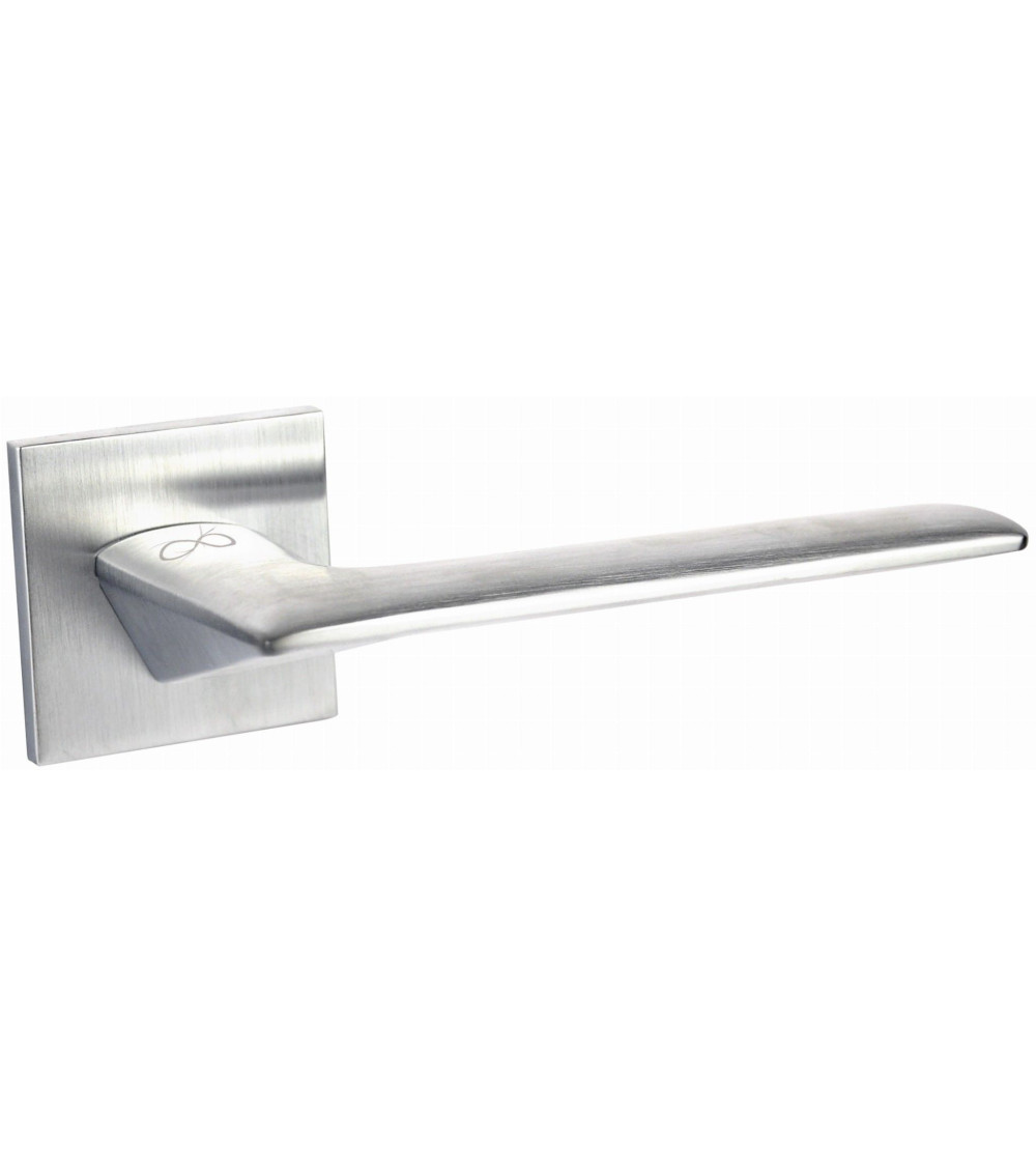 Puxador de porta cromado escovado line GIULIA design