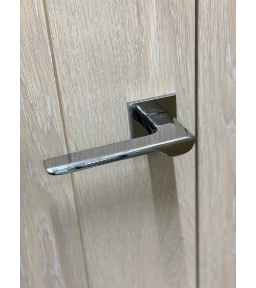 Puxador de porta cromado polido LIGNE design