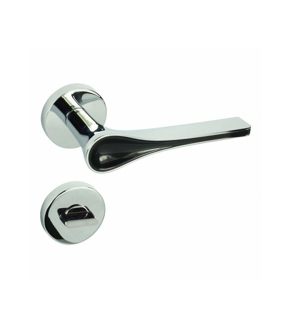 Puxador de porta Preto DOM Polaris Redondo WC - puxador design