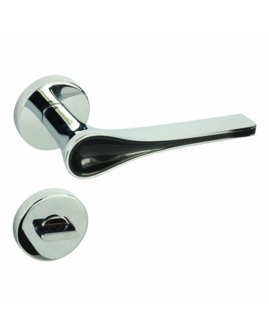 Puxador de porta Preto DOM Polaris Redondo WC - puxador design