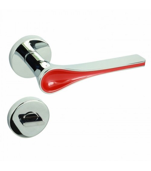 Puxador de porta Vermelho Polaris Redondo WC - puxador design