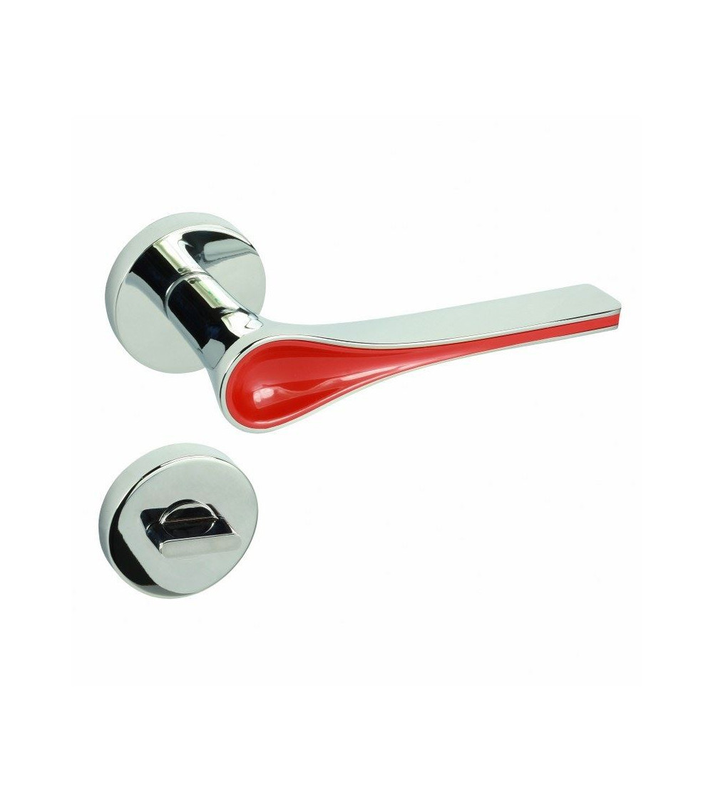 Puxador de porta Vermelho Polaris Redondo WC - puxador design