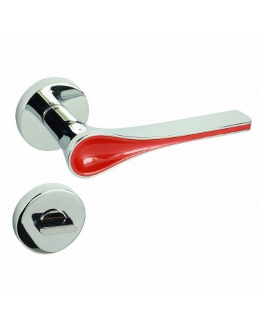 Puxador de porta Vermelho Polaris Redondo WC - puxador design