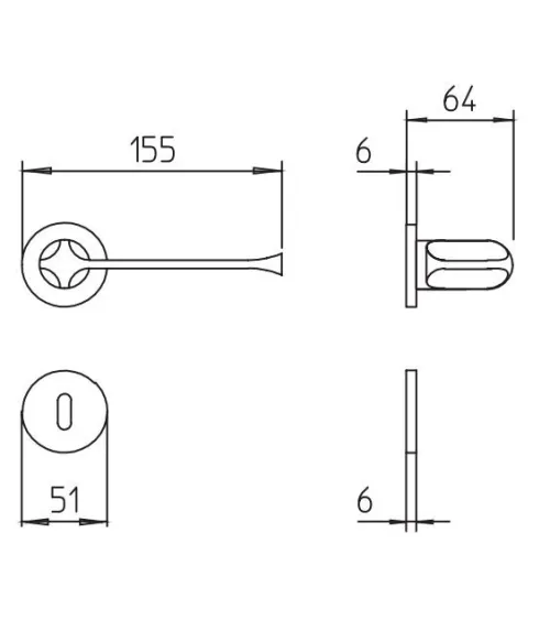 Puxador de porta cromado polido Mandelli MM80 puxador design