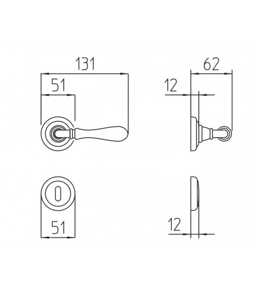 Puxador de porta Mandelli Gou design cor 2