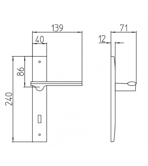 Puxador de porta longitudinal Mandelli Ara design