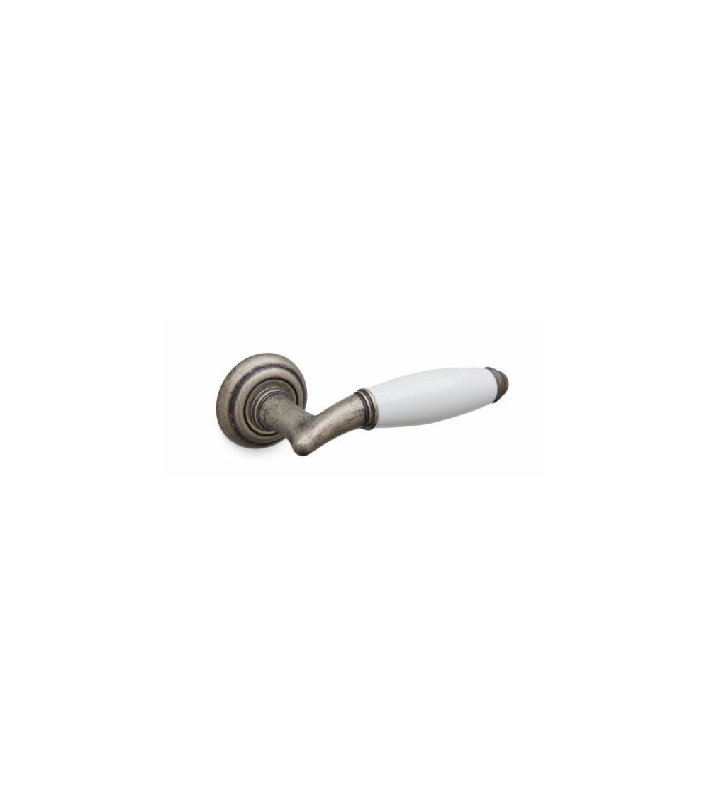 Puxador de porta prata antigo Mandelli Melody design
