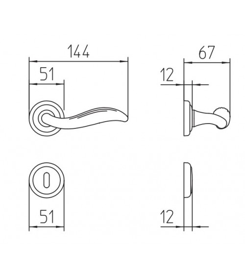 Puxador de porta bronze escultura Mandelli Plisse design