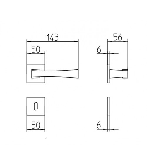 Puxador de porta Mandelli Telis design cor 4
