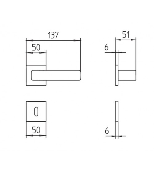 Puxador de porta moderno Mandelli Virgo design cor 3