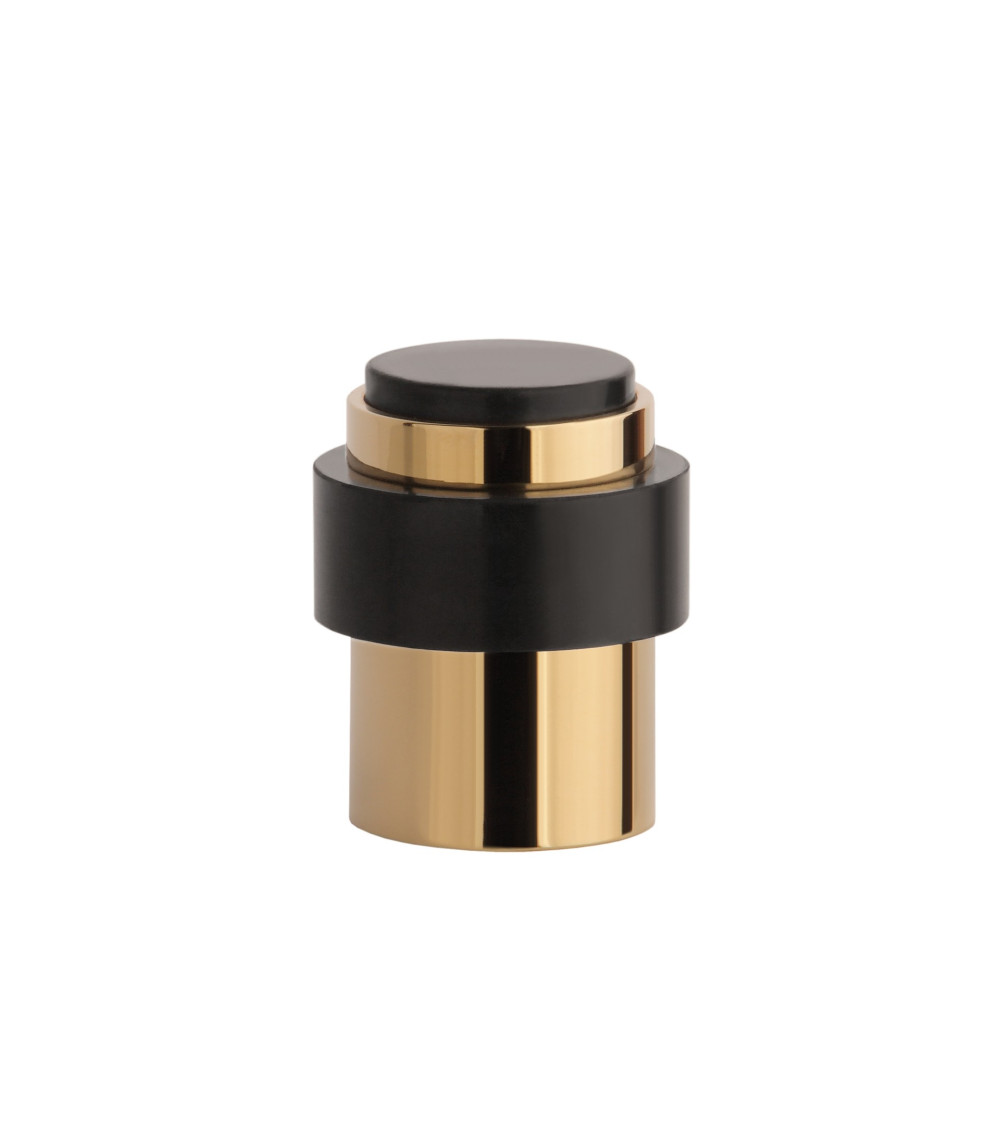 Batente de porta dourado polido STOPPER, para chão e parede - puxador design