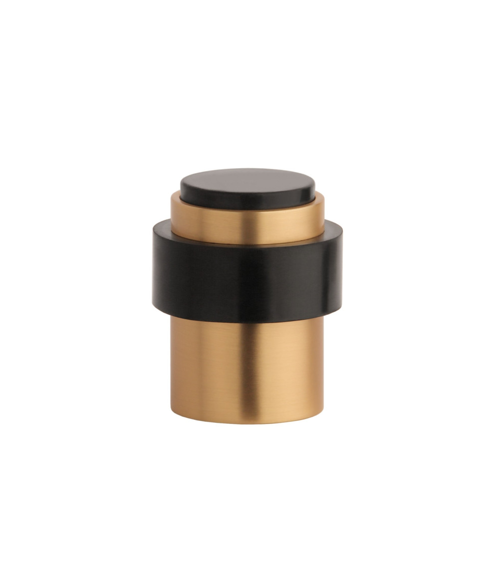 Batente de porta dourado mate STOPPER, para chão e parede - puxador design