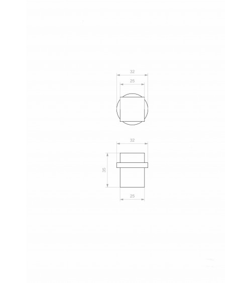 Batente de porta Pure em Bronze - puxador design