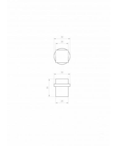 Batente de porta Pure em Bronze - puxador design