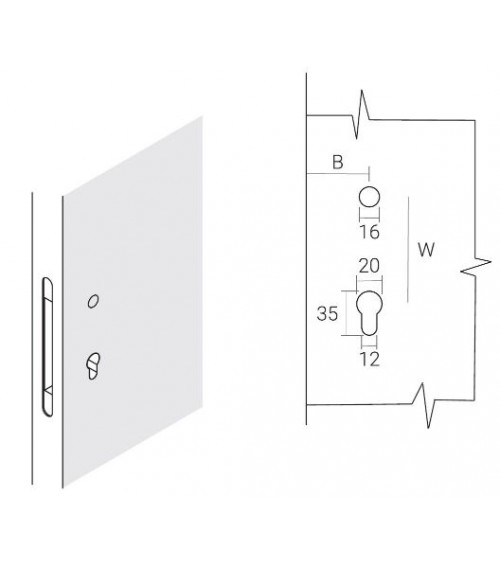Puxador de porta VERUM Wind, design de alta gama - puxador design