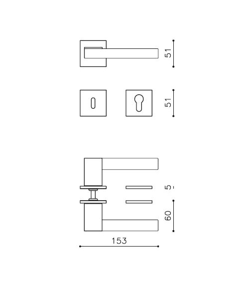 Puxador de porta Moderno OLIVARI ICE CUBE em latão - puxador design
