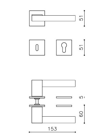 Puxador de porta Moderno OLIVARI ICE CUBE em latão - puxador design