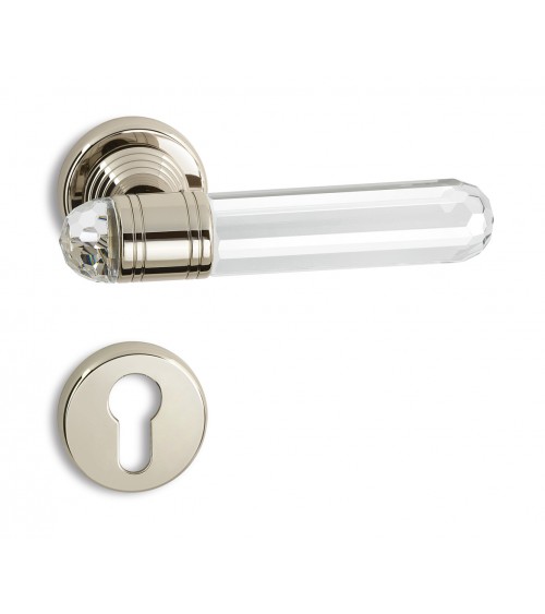 Puxador de porta moderno Timeless Diamante em latão e cristal - puxador design