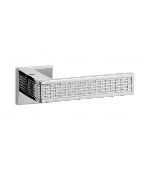 Puxador de porta Chrome polido Ento TECA quadro