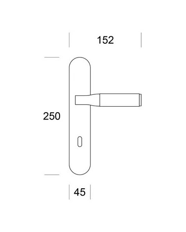 Puxador de porta Cromado acetinado ENTO TUBE