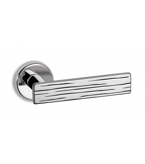 Puxador de porta cromado polido Ento Wood design