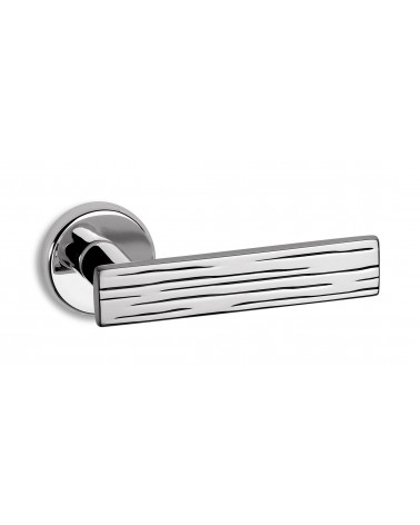 Puxador de porta cromado polido Ento Wood design