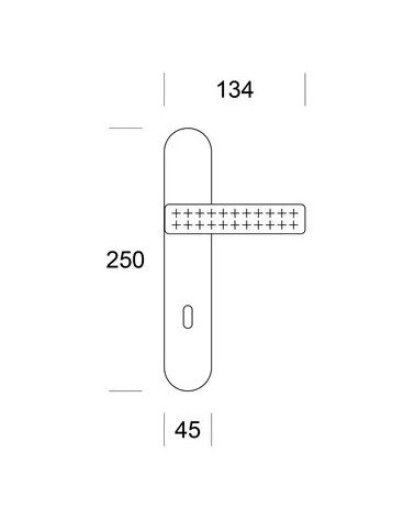 Puxador de porta Ento Mabelle com dimensões