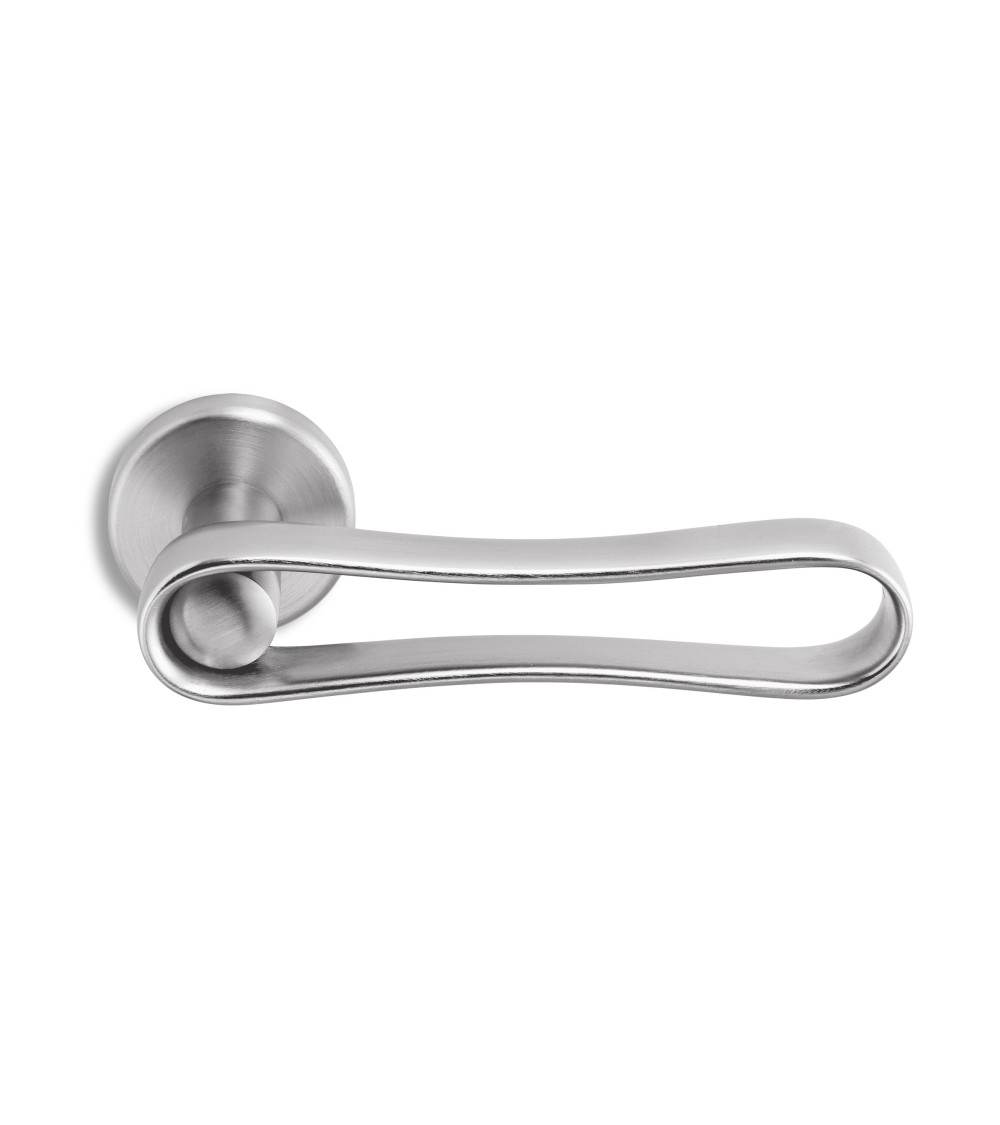 Puxador de porta cromo acetinado Ento Infinito puxador design