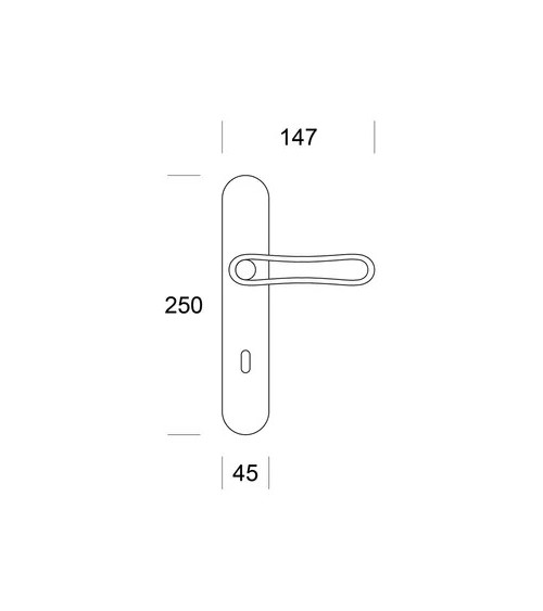Puxador de porta cromo acetinado Ento Infinito puxador design