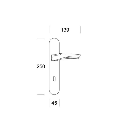 Puxador de porta moderno Ento Anatomica design