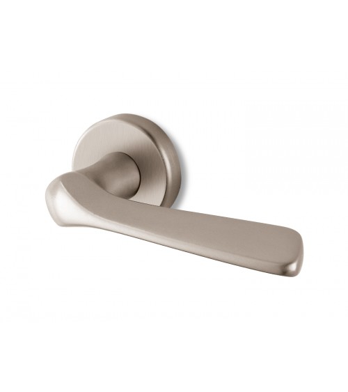 Maçaneta de porta níquel acetinado Ento Dafne design