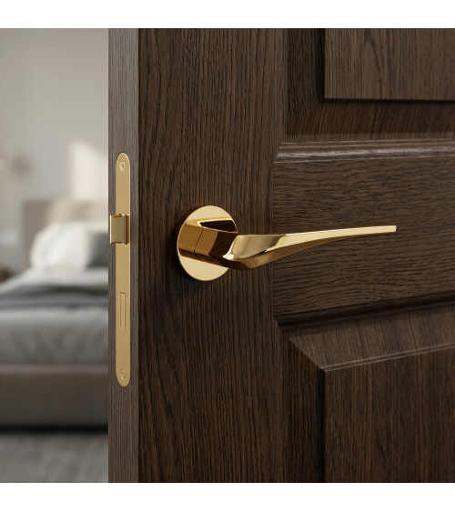 Puxador de porta dourado polido DALIA design de puxador
