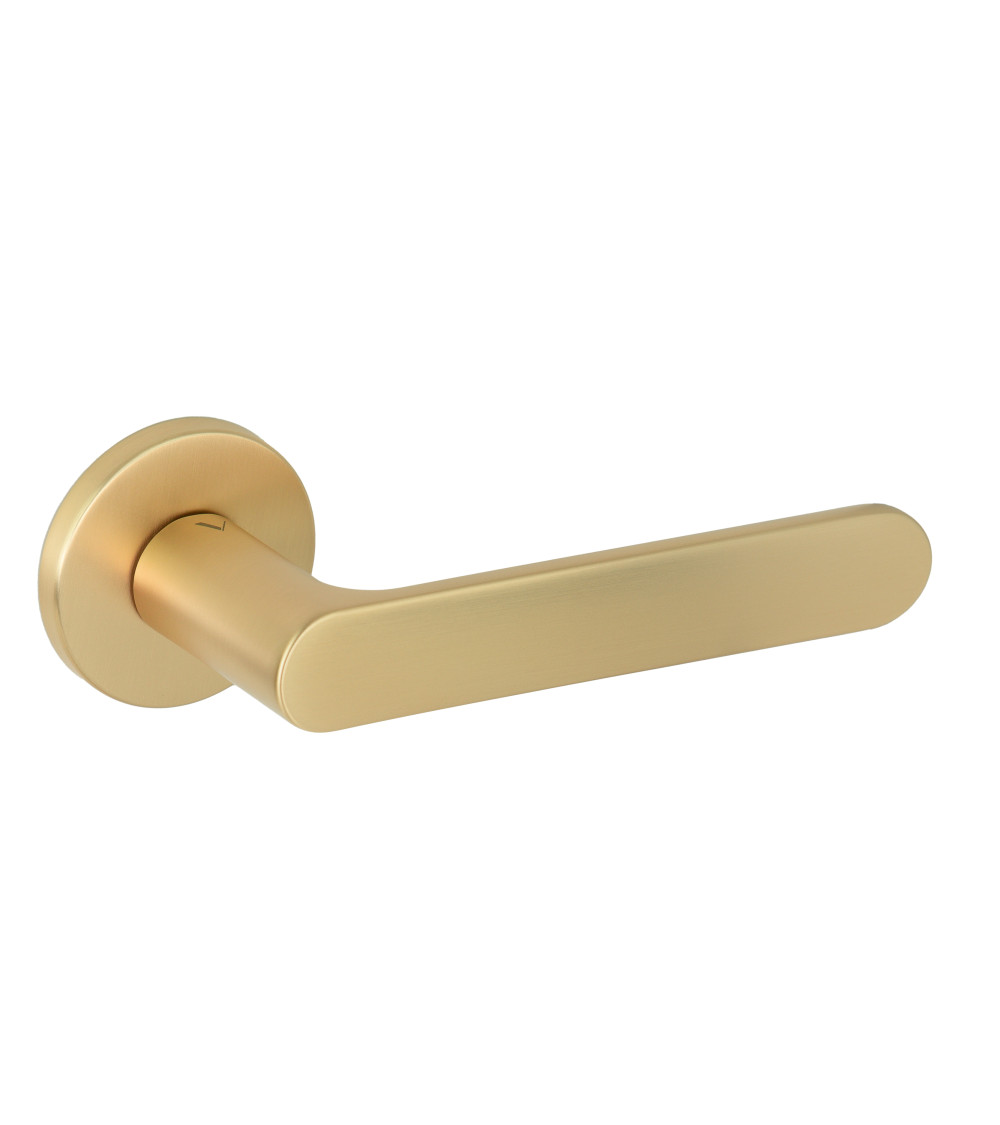 Puxadores de porta dourado acetinado Creo