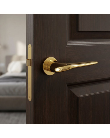 Puxador de porta dourado brilhante JULIA