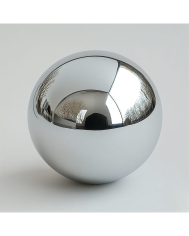 Botão de móvel extra-grande esfera em Inox brilhante