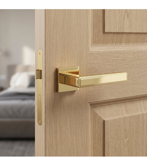 Puxador de porta dourado polido FRESSIA puxador design