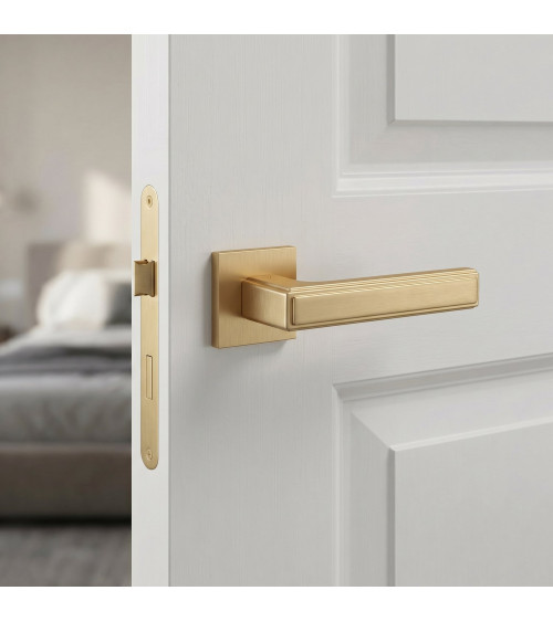 Puxador de porta ouro acetinado FRESSIA puxador design