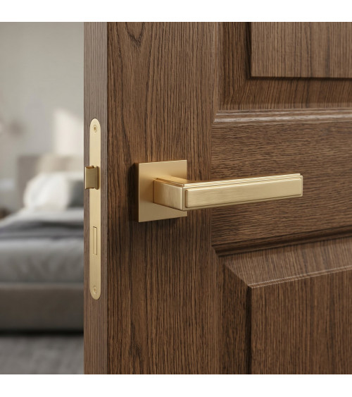 Puxador de porta ouro acetinado FRESSIA puxador design