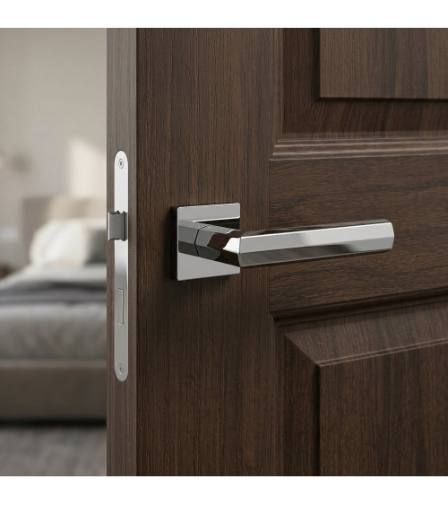 Maçaneta de porta cromada polida FRESIA maçaneta design