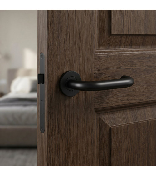 Puxadores de porta cor preto OVAL 1704