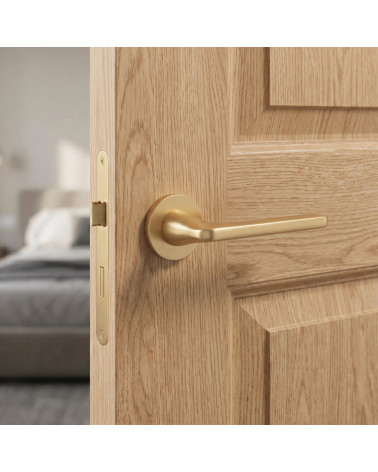 Puxador de porta dourado mate UTA