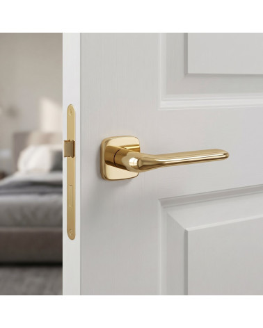 Puxador de porta acabamento dourado polido FLAT