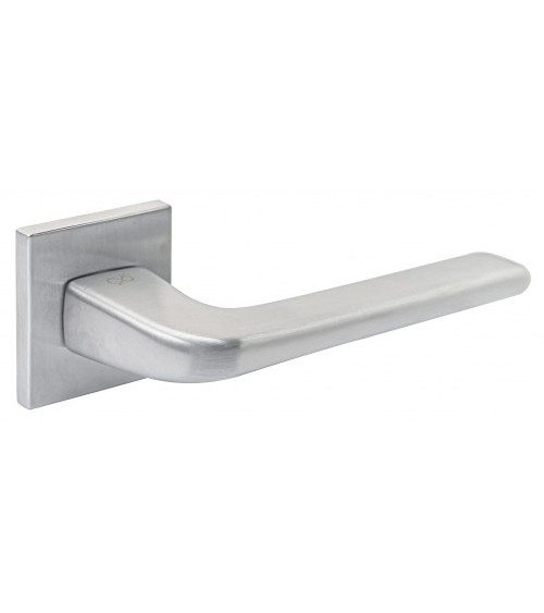 Puxador de porta cromado escovado Solo - design