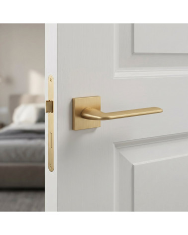 Puxadores de porta ouro mate STINGER quadrados